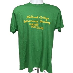Midland College Bowling Team Vintage 80s T-Shirt Large Screen Star Single Stitch